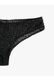 Comfortable Cut Tulle Glitter Brazilian Panties - 3
