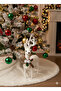 25 cm – Christmas Deer White Velvet Furry Decorative Tabletop and Party Ornament Figure - 3