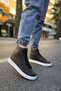 Yg055 between Men's Sports Casual Lace-Up Leather Boots Cbt - Brown - 4