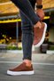 Yg015 First Edition Men's Casual Lace-Up Leather Sports Sneaker Shoes Cbt - Tan - 4