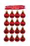 3 cm – Red Matte Shiny Christmas Ball Ornament 16 Piece Mini Decorative Tree and Party Decoration Set - 3