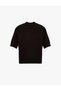 Short Sleeve Lightweight Mock Neck Knitwear Sweater - 4