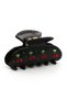Zircon Stone Cherry Themed Black Colored Latch Buckle - 2