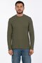 Men's Crew Neck Waffle Sweatshirt - Khaki