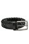 Genuine Leather Hand Knitted Men's Belt Z139 Black Knitting (Black Knitting)