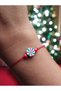 Rectangular Steel Earrings with New Year Themed Zircon Star and Letter Charms - 6