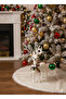 25 cm – Christmas Deer White Velvet Furry Decorative Tabletop and Party Ornament Figure - 2