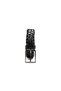 Genuine Leather Hand Knitted Men's Belt Z139 Black Knitting (Black Knitting) - 2