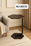 A modern side table with an elegant design and a distinctive flower-shaped top, perfect for living rooms and cafes. - 4