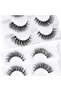 False Eyelashes Clear Band Faux Mink Cat Eye 13mm Short Fluffy 3D – 7 Pairs - 4