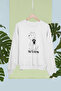 Talk to the Paw Printed Cotton Long Sleeve 3 Thread Sha Fleece-Lined Nisex Sweatshirt