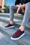 Yg043 Cowien Men's Casual Lace-Up Leather Sports Sneaker Shoes Cbt - Burgundy - 3