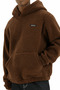 Men's Hooded Polar Sherpa Lamb Fabric Inside İ Fleece-Lined Hooded Sweatshirt Sherpa-Kap