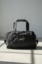 Women's Black Multi-Pocket Thick Fabric Crossbody Hand & Shoulder Bag - 2