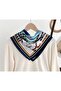 Horse Figured, Blue, Sun Protection, Windproof, Double Sided Printed, Scarf, Shawl 70X70 - 2
