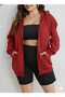 Unisex Kangaroo Pocket Oversize Hooded Zippered Sweatshirt / Cardigan - 2
