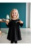Girl's Cotton Bow Detailed Black Dress