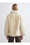 Alita City Lcwaikiki Classic White Shirt Collar Oversize Women's Plush Coat with a Difference - 6