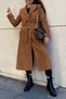 Women's Cream Colored Premium Coat with Belt 9350