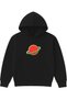 Watermelon Jupiter Design Printed Oversized Black Hooded Sweatshirt