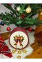 New Year's Theme Supla & American Serving Plate with Bow Print - 4