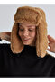 Vegan Premium Faux Fur High Quality Pilot Hat with Ears Brown