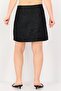 Women Textured Mini Skirt, Black - 3