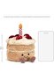 Birthday Cake Plush Toy 16 cm – Soft Smiling Cake with Candle & Cherry Design - 6