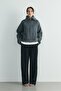 Black Lina Pleated Striped Trousers - 6