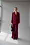 Women Oversized Double-Breasted Jacket Pants Set - 3