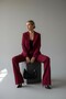 Women Oversized Double-Breasted Jacket Pants Set - 6