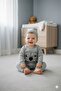 Children's Baby Jumpsuit with Smiling Face and Hat
