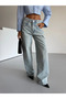 Light Blue High Waist Wide Leg Jean Trousers - 2