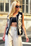 Women's Beige Embroidered Special Design Linen Vest - 3