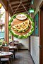 زينة جدارية خشبية من MDF على شكل باب مع صورة فطائر - لوحة ديكور للمقهى والمطبخ 30 × 50 - 2