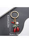 Gold Color Keychain and Bag Accessory with Cherry Figured Pearl Detail - 6