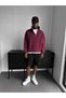 Men's Oversized Half Zipper Sweatshirt Mock Neck Half Zip Thick Winter 4 Colors - 3
