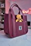 Women's Burgundy Waterproof Buzzy Fabric Shoulder Bag – Zippered, External Pocket, Long Strap (21X24X13 cm) - 5