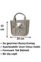 Women's Mink Waterproof Buzzy Fabric Shoulder Bag – Zippered, External Pocket, Long Strap (21X24X13 cm) - 6