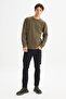 Cotton Regular Fit Regular Cut Crew Neck Thessaloniki Knit Sweatshirt - 3
