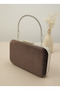 Brown Luxury Wavy Velvet Women's Evening Dress Bag - 2