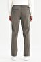 Wm01200001Uu Khaki Men's Lyocell Fabric Slim Fit Chino Elastic Waist Trousers - 3
