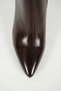 Agnia Brown Shiny Zipper Detail Fur Inside Heeled Women's Bitter Brown Boots - 3