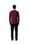 Ds Damat Maschio Cotton V-Neck Pajama Set Bordo - 4