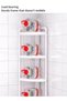 4-Tier Corner Rack - Corner Shower Basket Stand - Rust-Resistant Floor Organizer with 4 Hooks - 6