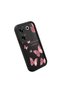 Tecno Camon 20 Pro 5g Compatible Black Silicone Butterfly Pattern Impact Protection Case - 3
