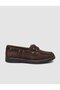 Renavex Monamae 100% Genuine Leather Brown Suede Women's Casual Boat Shoes