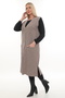Steel Knit Buttoned Pocketed Knitwear Winter Thick Long Mother Knit Vest - 2