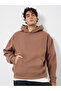 Men Brown Athleisure Oversized Fleece Hoodie - 3