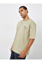 Men Khaki Graphic Oversized T-Shirt - 3